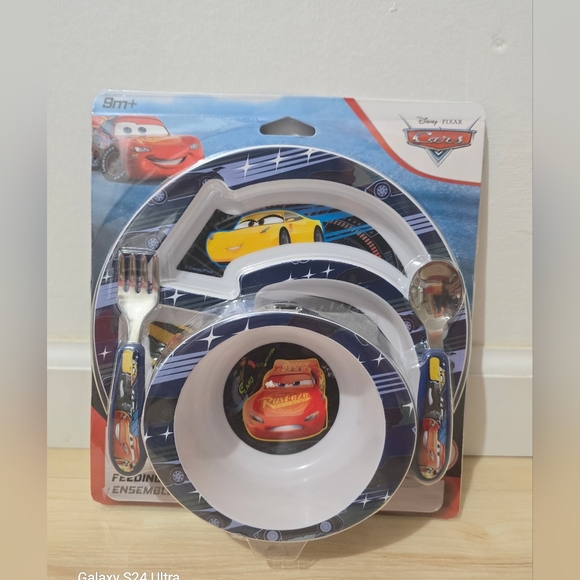 Disney Pixar Cars 3 Feeding Set, Toddler Plate, Bowl, Knife &amp; Fork Set - Picture 2 of 4